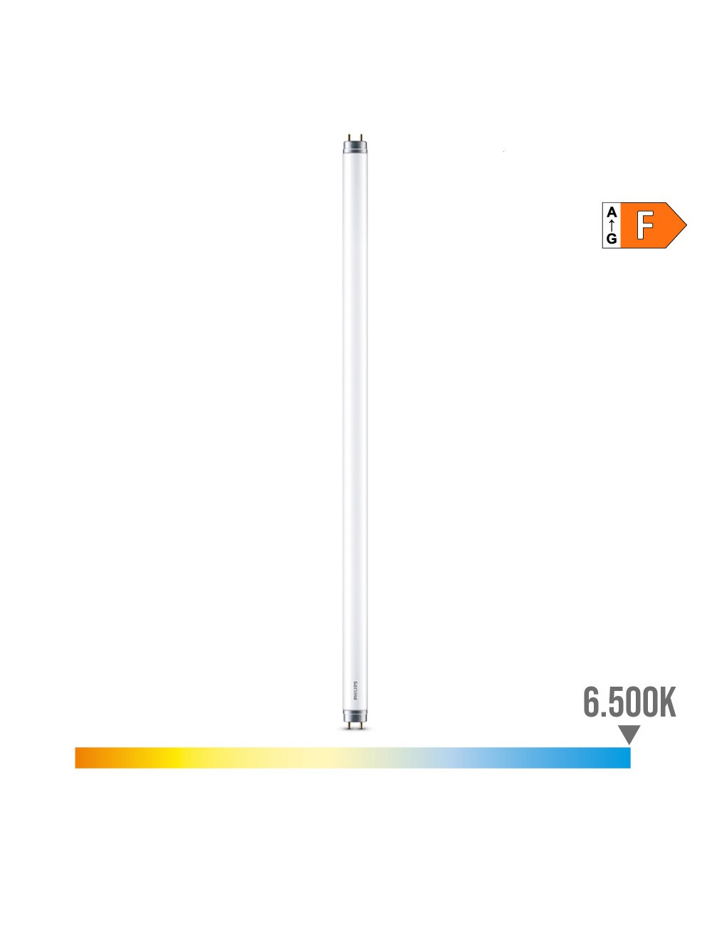 Tubo led t8 8 w 800 lm g13 6500 k luz fria ø2,78 x 60 cm