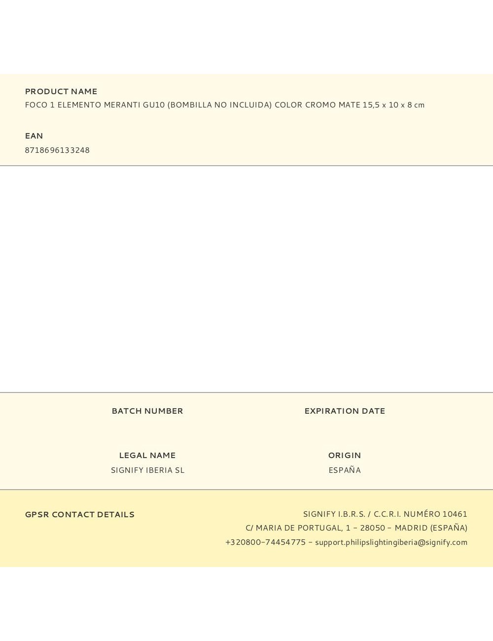 Foco 1 elemento meranti gu10 (bombilla no incluida) color cromo mate 15,5 x 10 x 8 cm