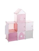 Almacenamiento infantil pink castle 95,5 x 32 x 109 cm