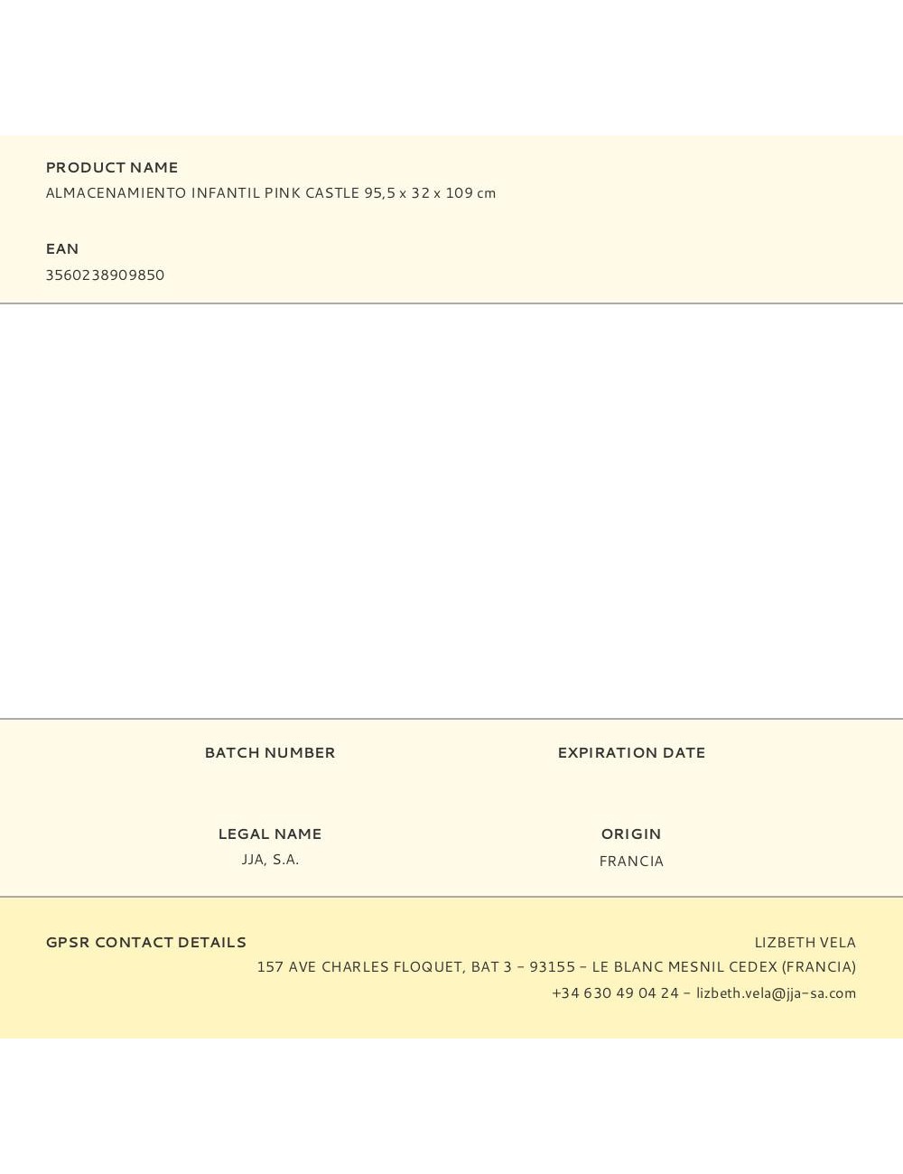 Almacenamiento infantil pink castle 95,5 x 32 x 109 cm