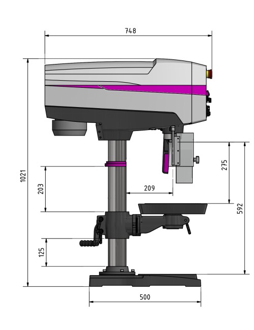 Taladro de Columna y Sobremesa DP 26-T - 400V