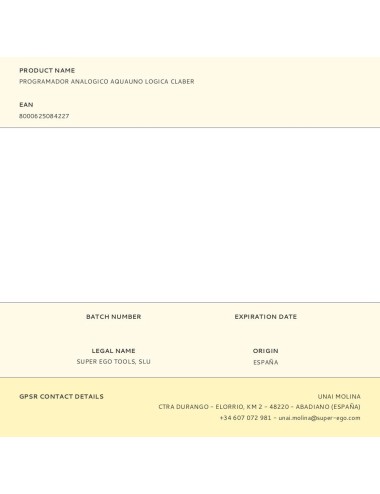 Programador analogico aquauno logica claber