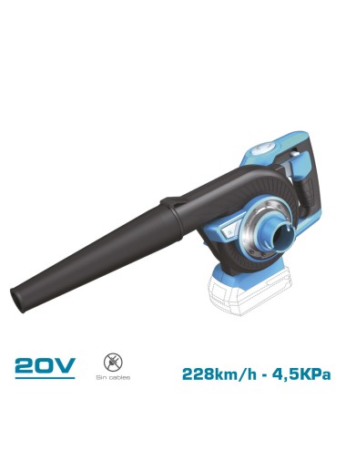 Aspirador soplador 20 v (sin batería ni cargador)