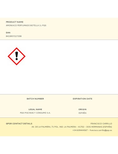 Amoniaco perfumado botella 1l pqs