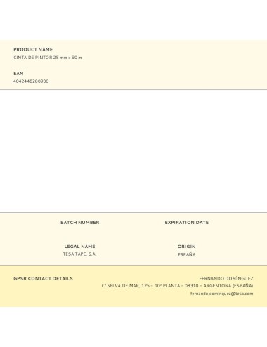 Cinta de pintor 25 mm x 50 m