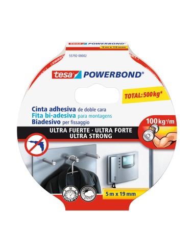 Cinta doble cara ultra fuerte 19 mm x 5 m