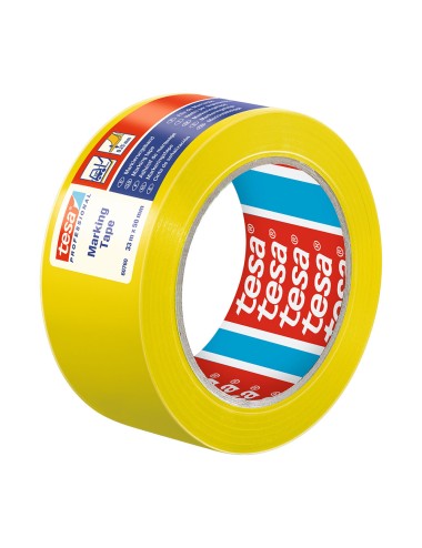 Cinta de balizar adhesiva amarilla 50 mm x 33 m