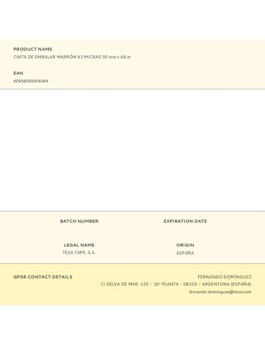 Cinta de embalar marrón 43 micras 50 mm x 66 m