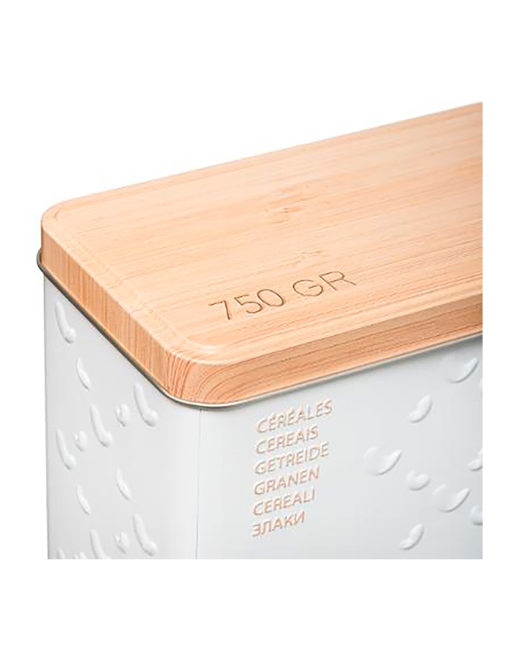 Caja metálica modelo scandi nature para cereales 750 g