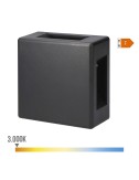Aplique led cuadrado 4 proyecciones 6 w 516 lm 3000 k luz calida ip54 11.5 x 11.5 x 5 cm