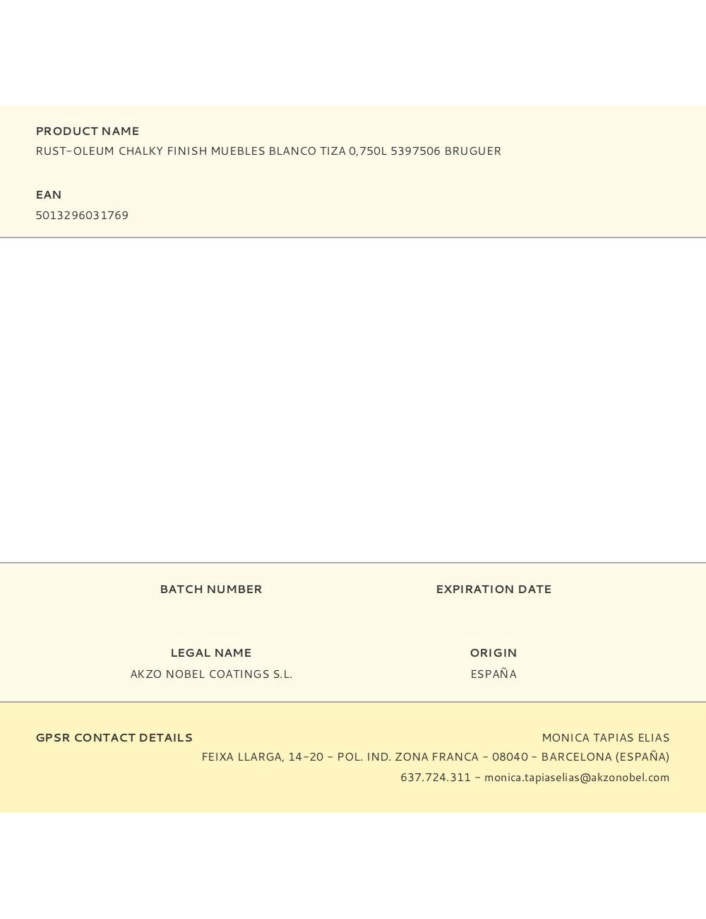 Rust-oleum chalky finish muebles blanco tiza 750 ml