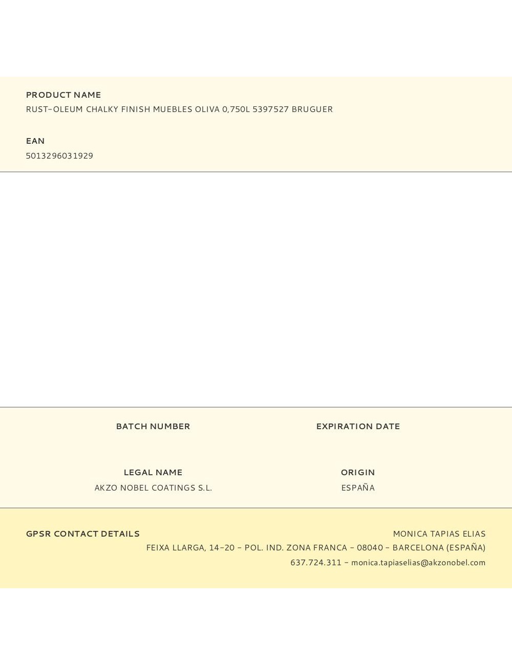 Rust-oleum chalky finish muebles oliva, 750 ml