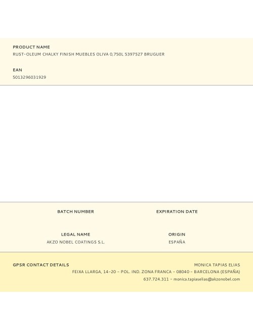 Rust-oleum chalky finish muebles oliva, 750 ml