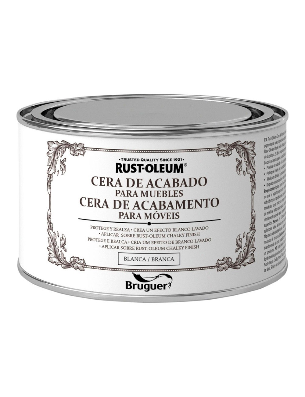 Rust-oleum chalky finish cera para muebles blanca 400 ml