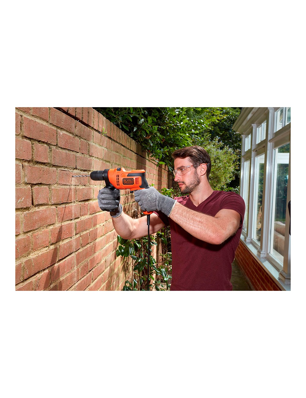 Taladro percutor 500w beh200-qs black+decker