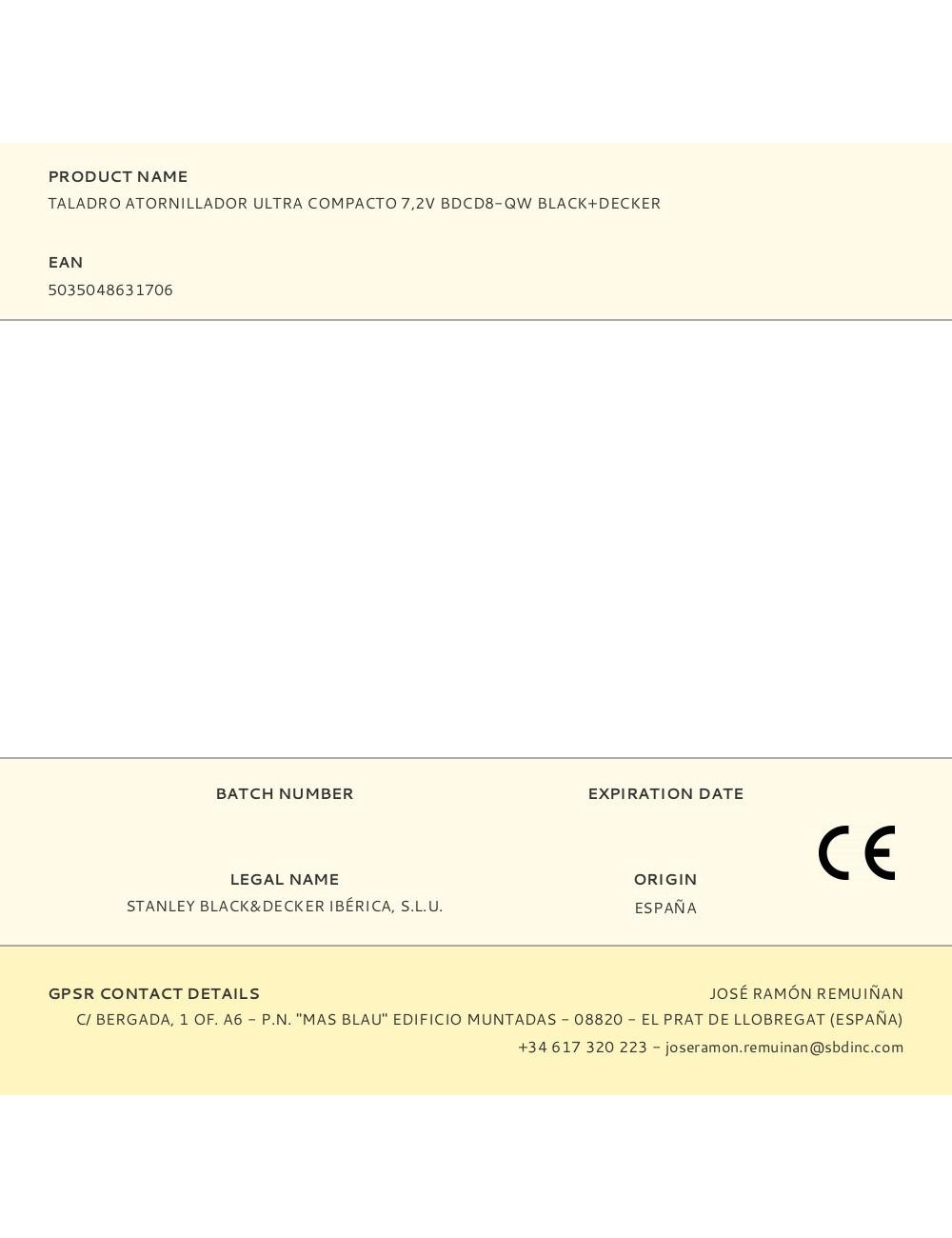 Taladro atornillador ultra compacto 7,2v bdcd8-qw black+decker