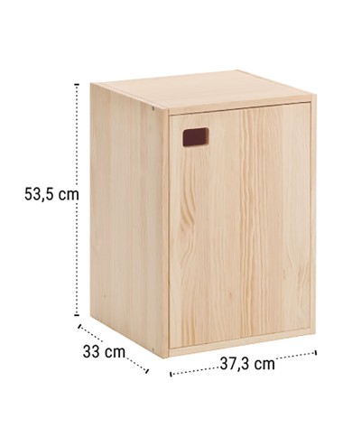 Mueble dinamic 1 puerta pino macizo 37,3 x 33 x 53,5 cm