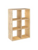 Estanteria modular 6 cubos dinamic pino macizo 70,8 x 33 x 105,4 cm