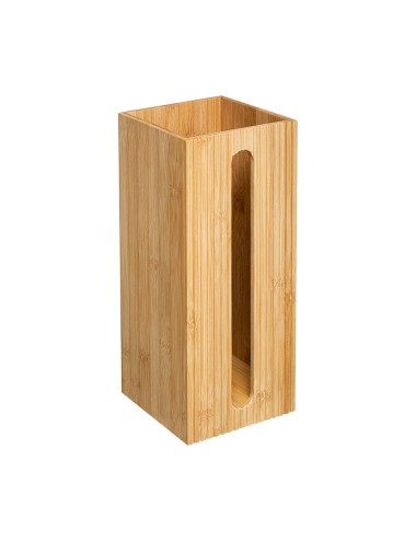 Portarrollos de repuesto wc de bambú 36 x 14.5 x 14.5 cm