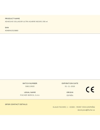 Adhesivo sellador ultra agarre negro 290 ml