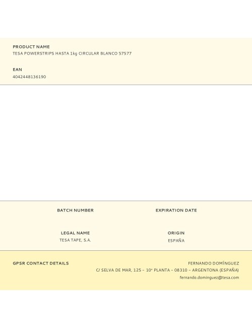 Tesa powerstrips hasta 1kg circular blanco 57577