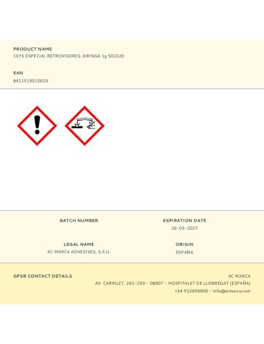 Adhesivo especial reparación retrovisores adhesivo 1 g + malla