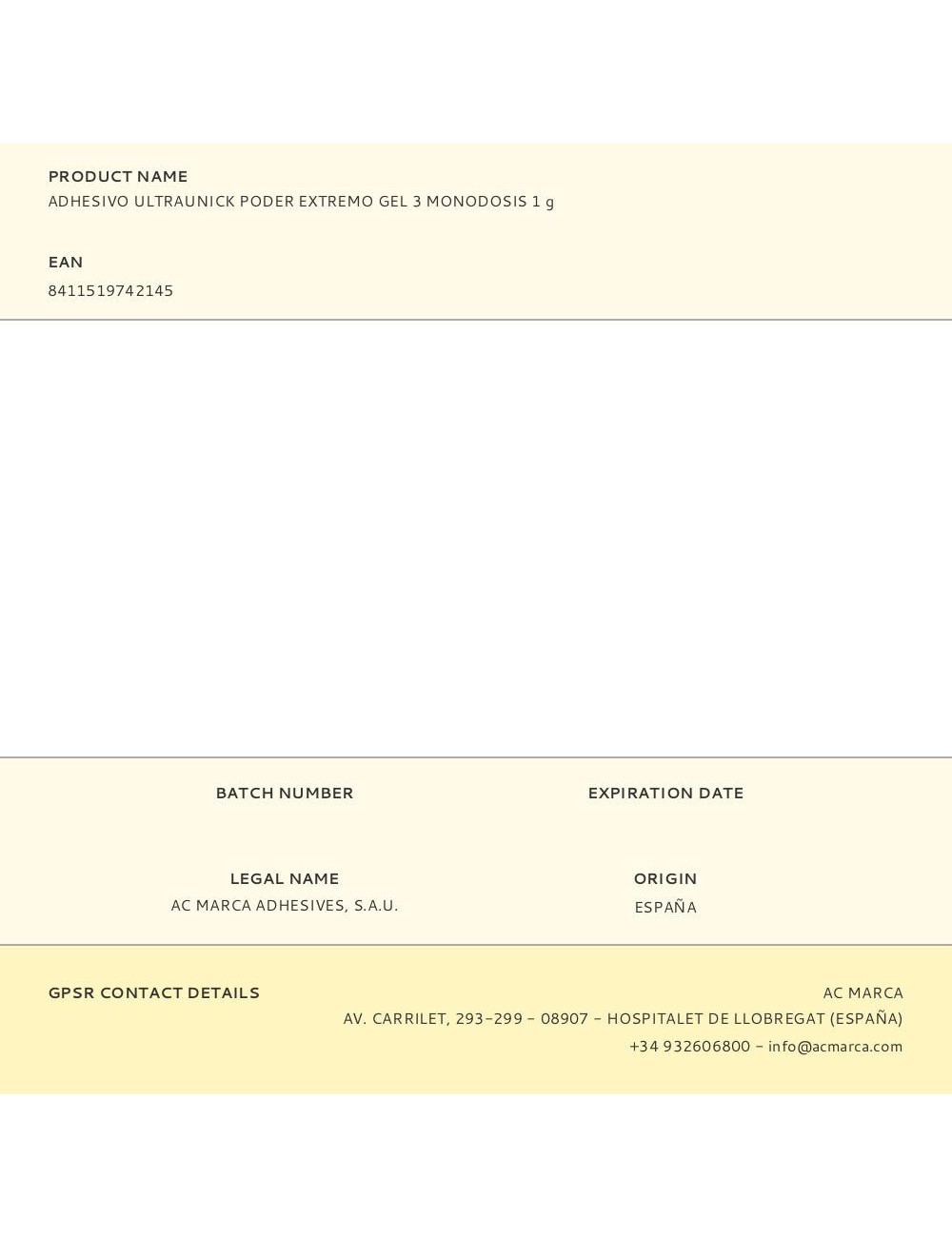 Adhesivo ultraunick poder extremo gel 3 monodosis 1 g