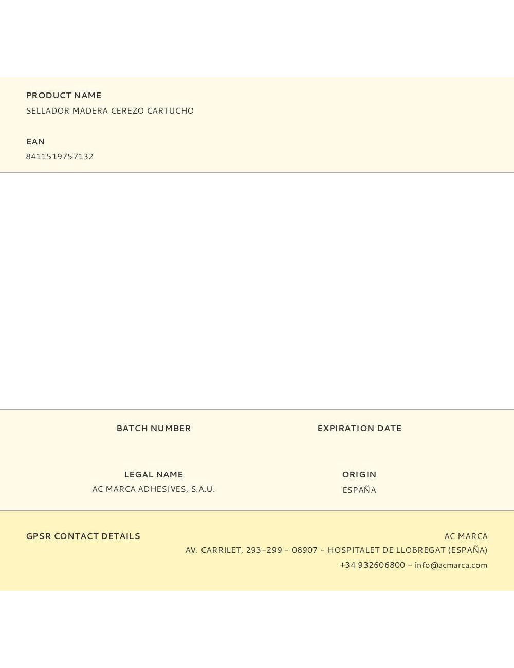 Sellador acrílico madera cerezo 300 ml