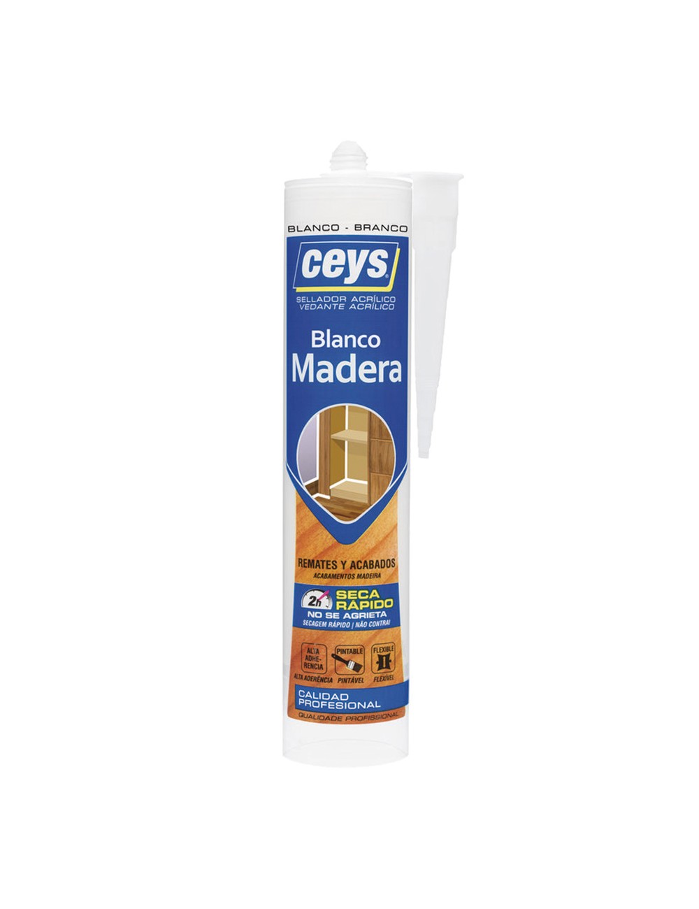 Sellador acrílico madera blanco 300 ml