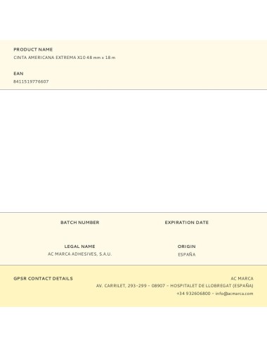 Cinta americana extrema x10 48 mm x 18 m
