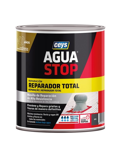 Masilla agua stop reparador total gris 1 kg