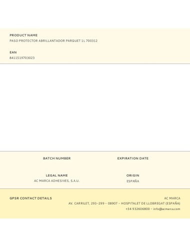 Paso protector abrillantador parquet 1l 700312