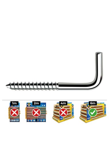 Caja 250 unid. alcayata cajita din/ref alr 4,5x70mm zincado celo