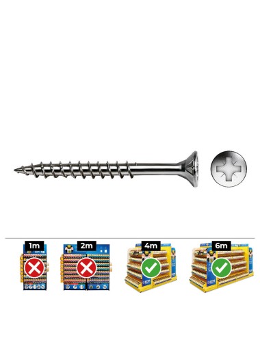 Caja 50 unid. tornillo madera avellanado pz r/parc ref vloxp ø5x100mm zincado