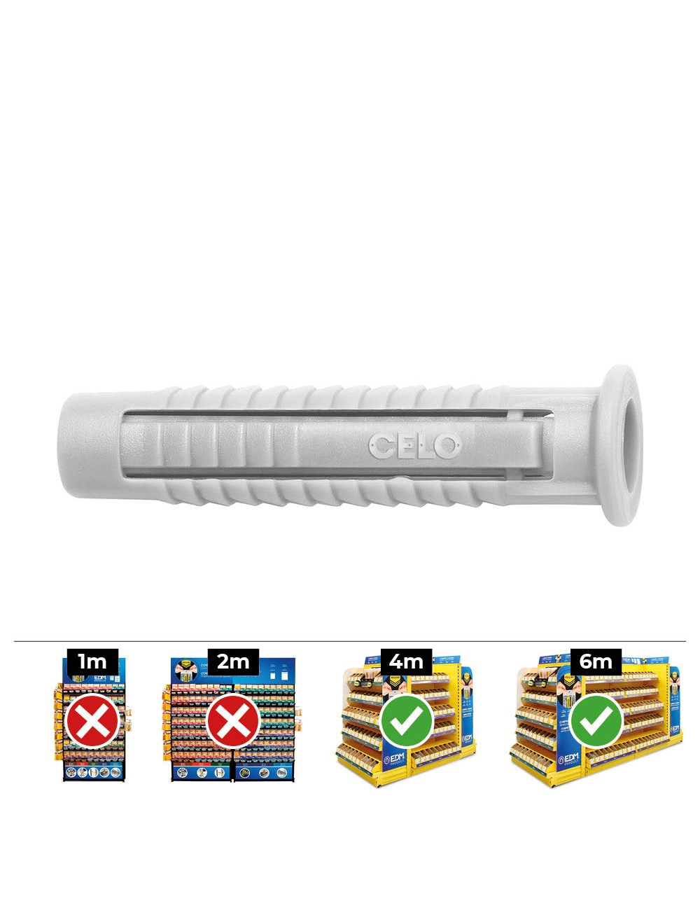 Taco fx ø12 mm, caja 25 uds