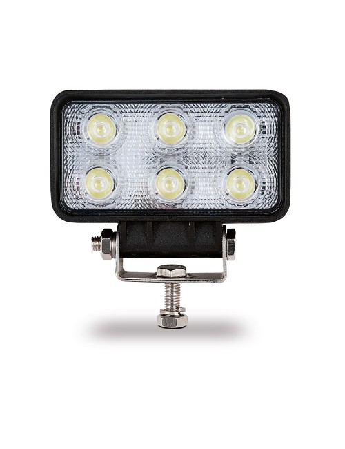 Faro de trabajo rectangular 6 led 1200 lm 18w 10 - 30v
