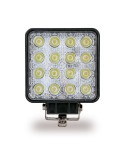 Faro de trabajo cuadrado 16 leds 3500 im 48w 10 - 48v
