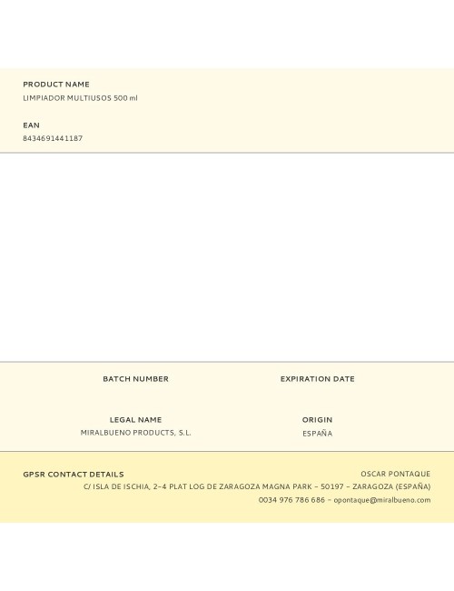Limpiador multiusos 500 ml