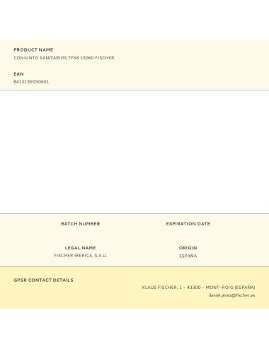Conjunto sanitarios tfs8 15060 fischer