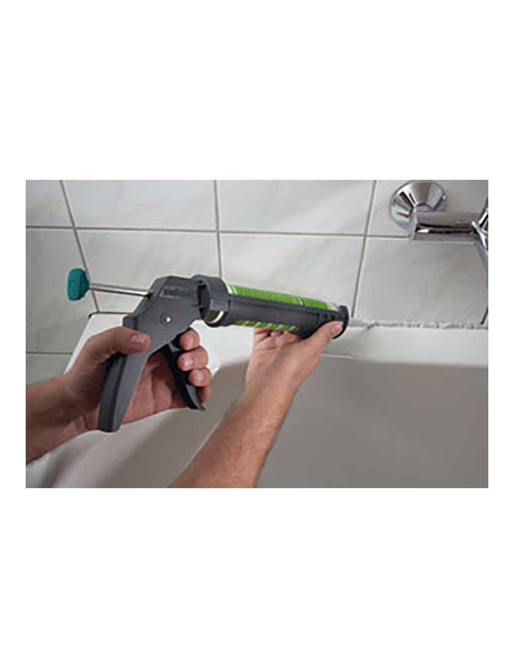 Pistola selladora mg 100 para silicona y fibra acrílica 4351000 wolfcraft