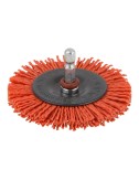 Cepillo de disco de nylon, vástago hexagonal 1/4", ø75 x 10 mm
