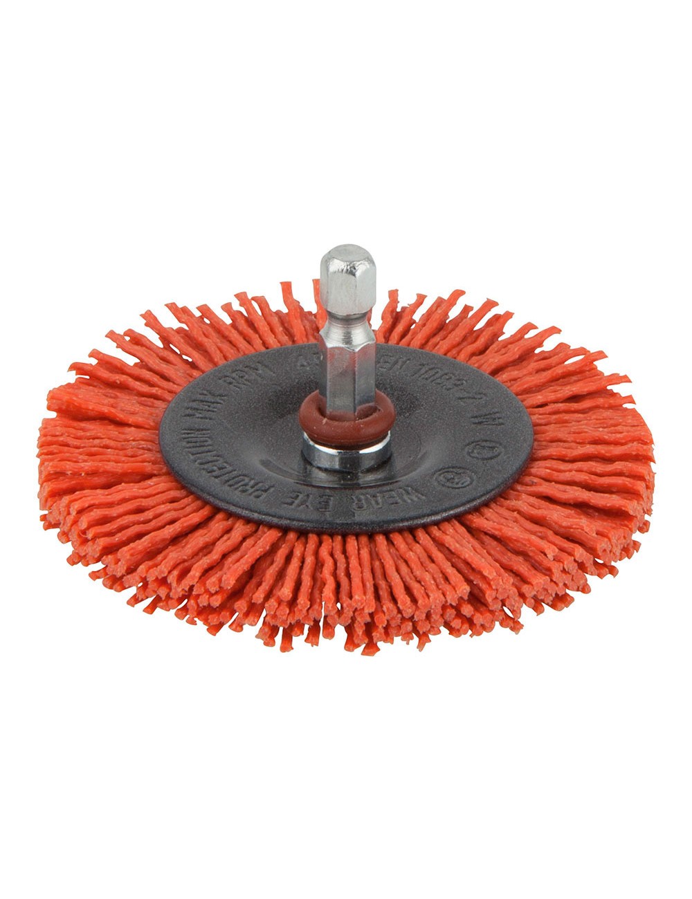 Cepillo de disco de nylon, vástago hexagonal 1/4", ø75 x 10 mm