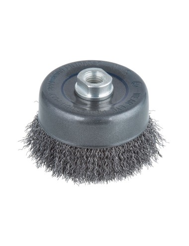 Cepillo metálico, forma de copa, trenzado rosca m14 ø100 mm