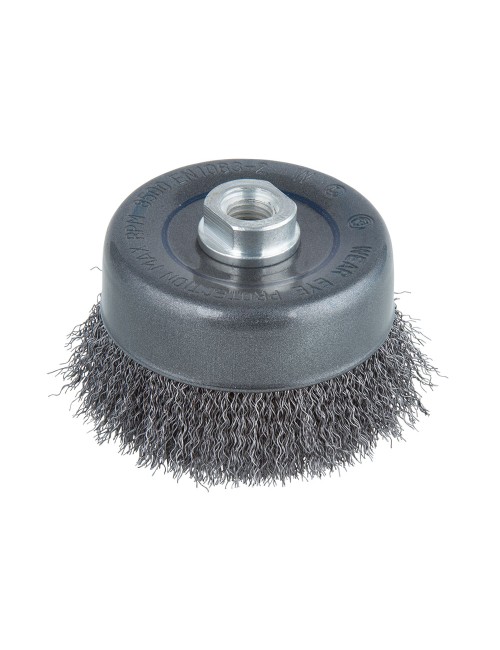 Cepillo metálico, forma de copa, trenzado rosca m14 ø100 mm