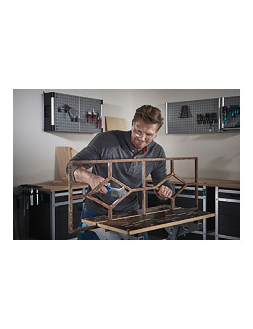 Cepillo metálico de mano, acero, con mango de plástico, 265 mm