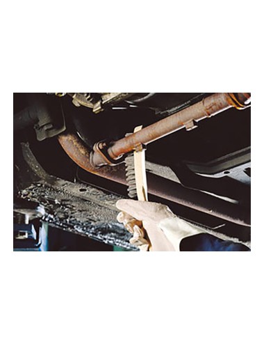 Cepillo metálico de mano, acero, 4 filas, con mango de madera, 280 mm