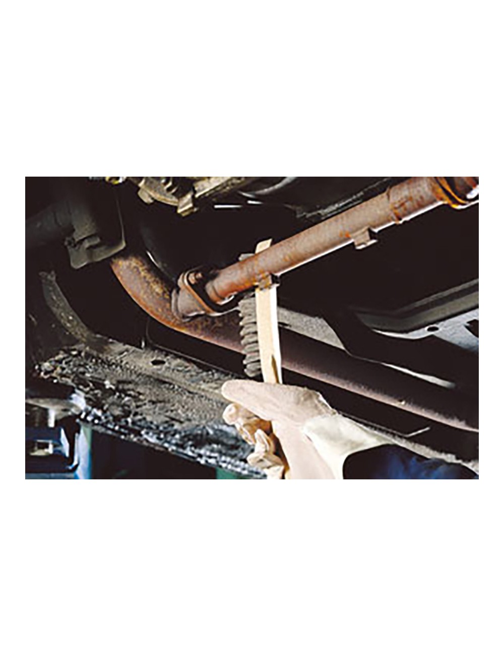 Cepillo metálico de mano, acero, 4 filas, con mango de madera, 280 mm