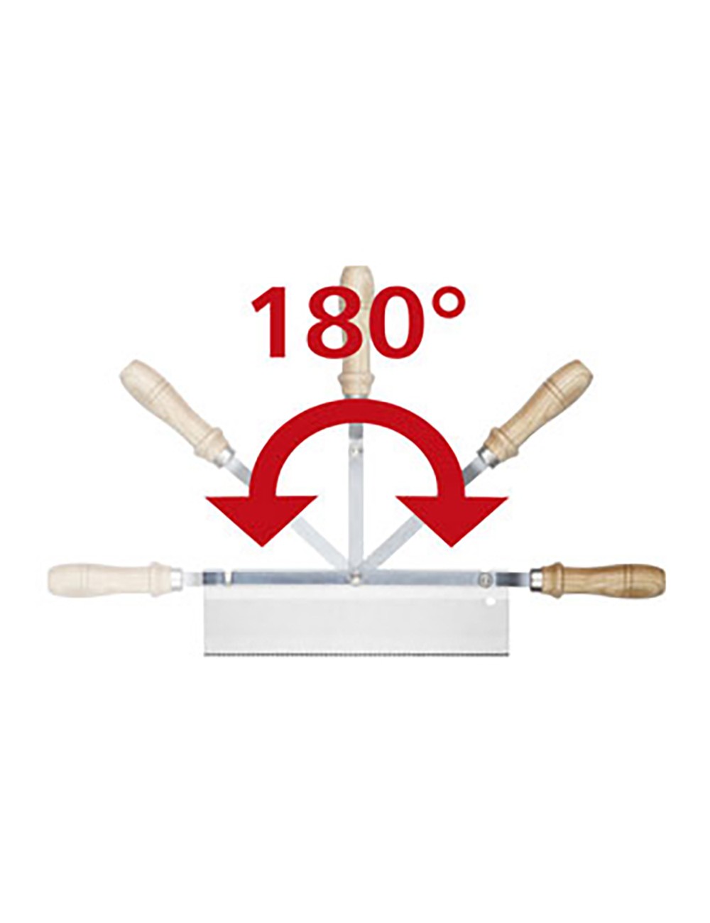 Sierra de mano con mango acodado y orientable 390 x 45 x 90 mm