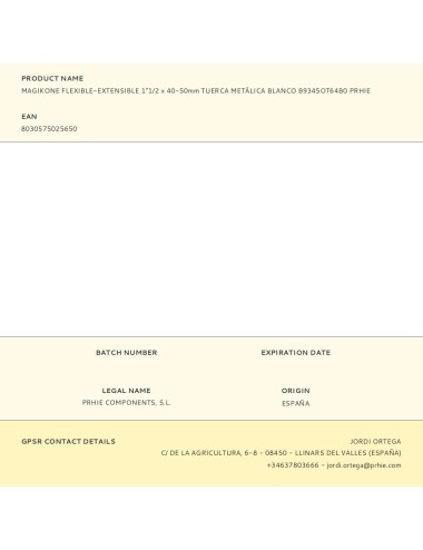 Magikone flexible-extensible 1"1/2 x 40-50mm tuerca metálica blanco b9345ot64b0 prhie