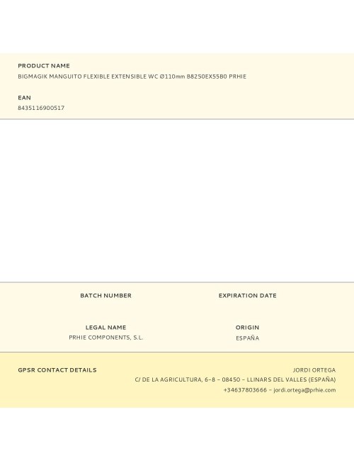 Manguito bigmagik flexible extensible wc ø110mm